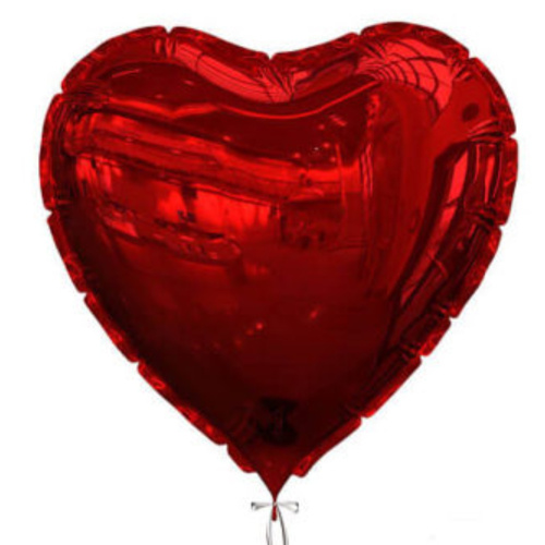 Globo de helio en forma de corazón