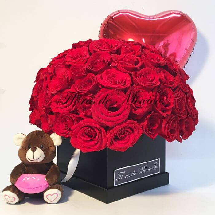 Oso de peluche rojo de San Valentín personalizado, rojo y rosa Rojo  brillante, regalo de peluche -  México