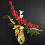 Elegancia Navideña: Brillo y Rosas
