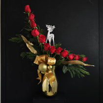 Elegancia Navideña: Brillo y Rosas