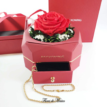 Rosa eterna roja en exclusivo estuche rojo