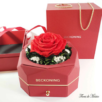 Rosa eterna roja en exclusivo estuche rojo
