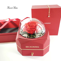 Rosa eterna roja en exclusivo estuche rojo