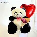 Maxi Panda con flores y globo - Image 2